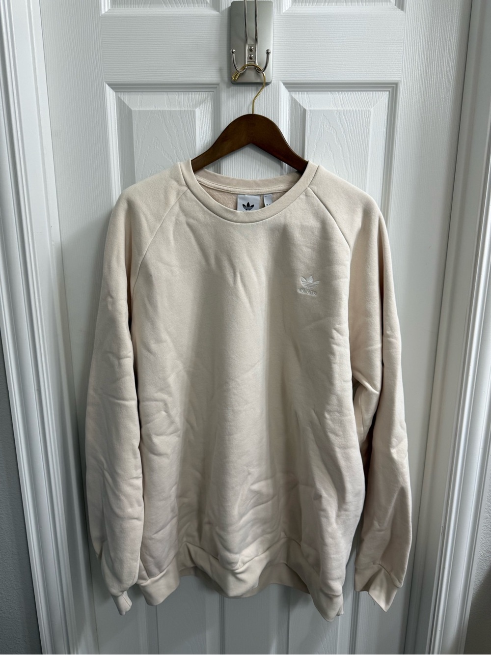 Adidas Trefoil Men’s Beige/Cream Crewneck Sweatshirt